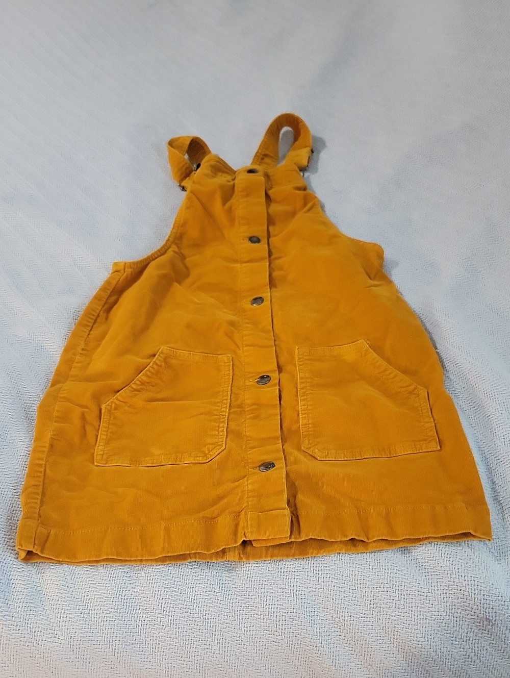 Joe Fresh Mustard Corduroy Overall Dress - Picture 1 of 11